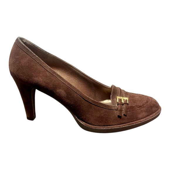 STUART WEITZMAN Cola Suede Leather Heel Pumps - Picture 2 of 9